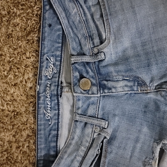 American Eagle Wash Color Ripped Style Skinny Jeans Size 00 - Picture 4 of 8